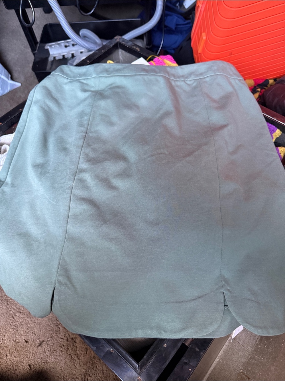 Skies Are Blue Sage Green Elastic Waist Skirt